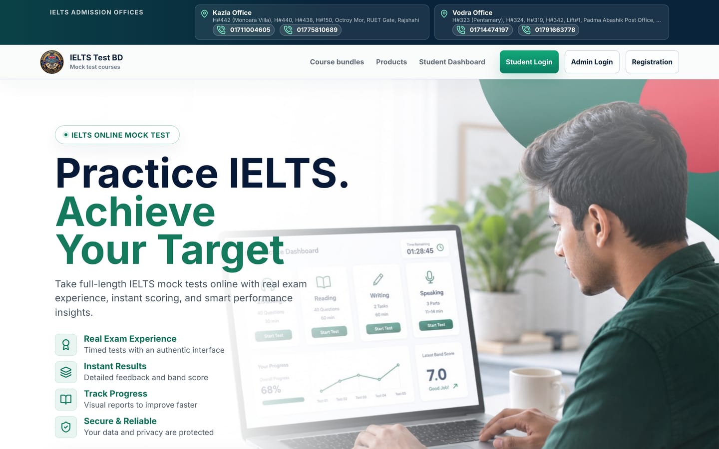 The IELTS Test BD homepage