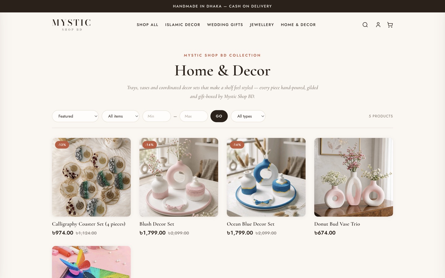 The home decor collection