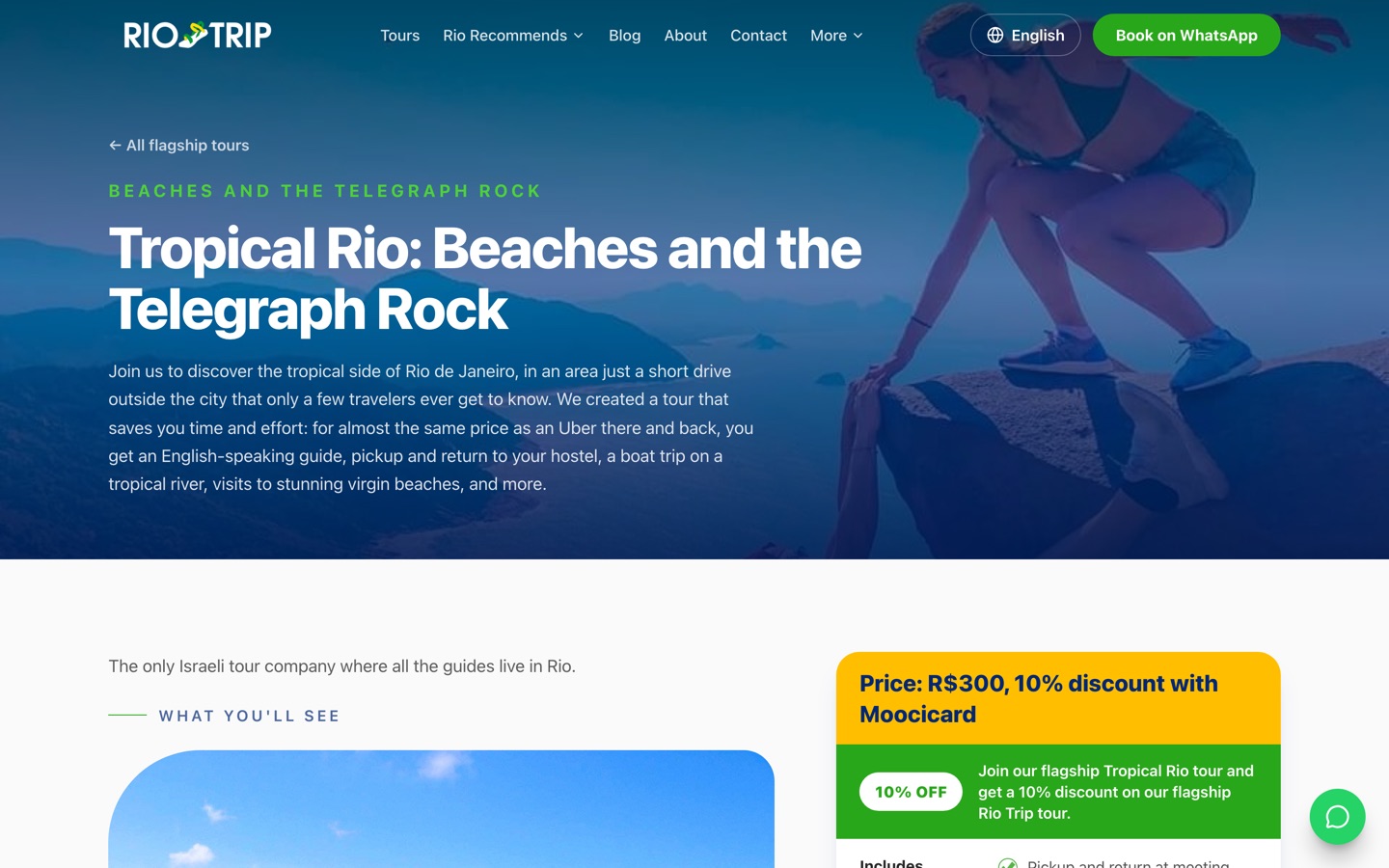 The Tropical Rio tour page