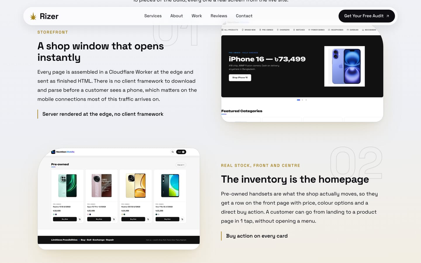An alternating feature block from a case study