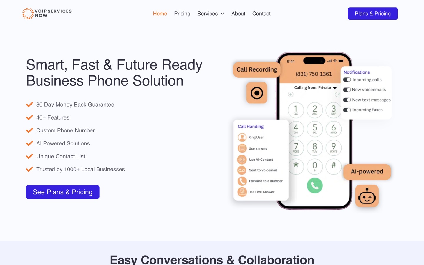 The VoIP Services Now homepage