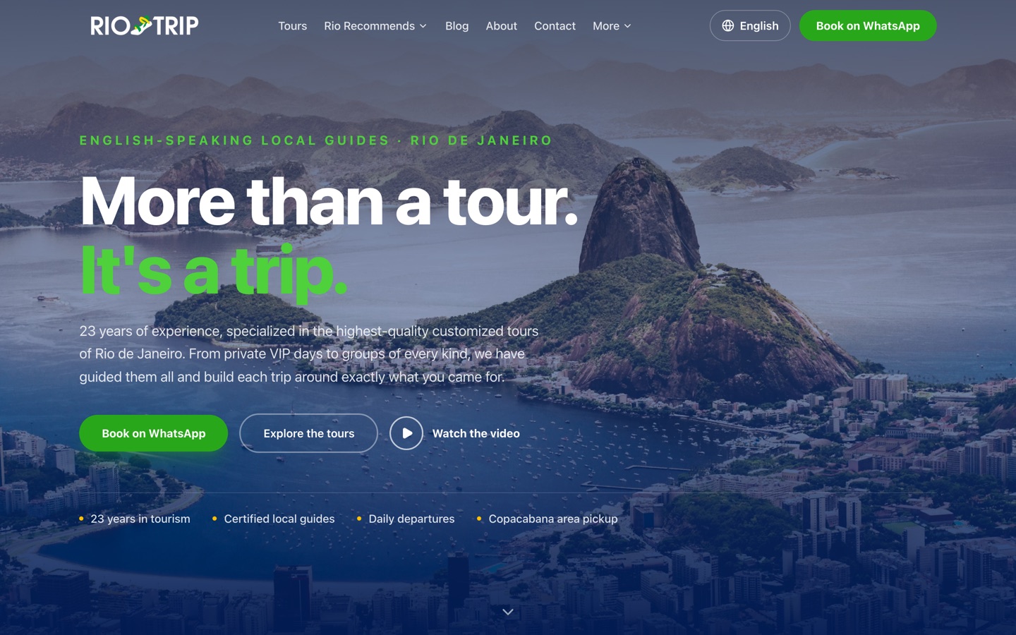 Rio Day Trip website