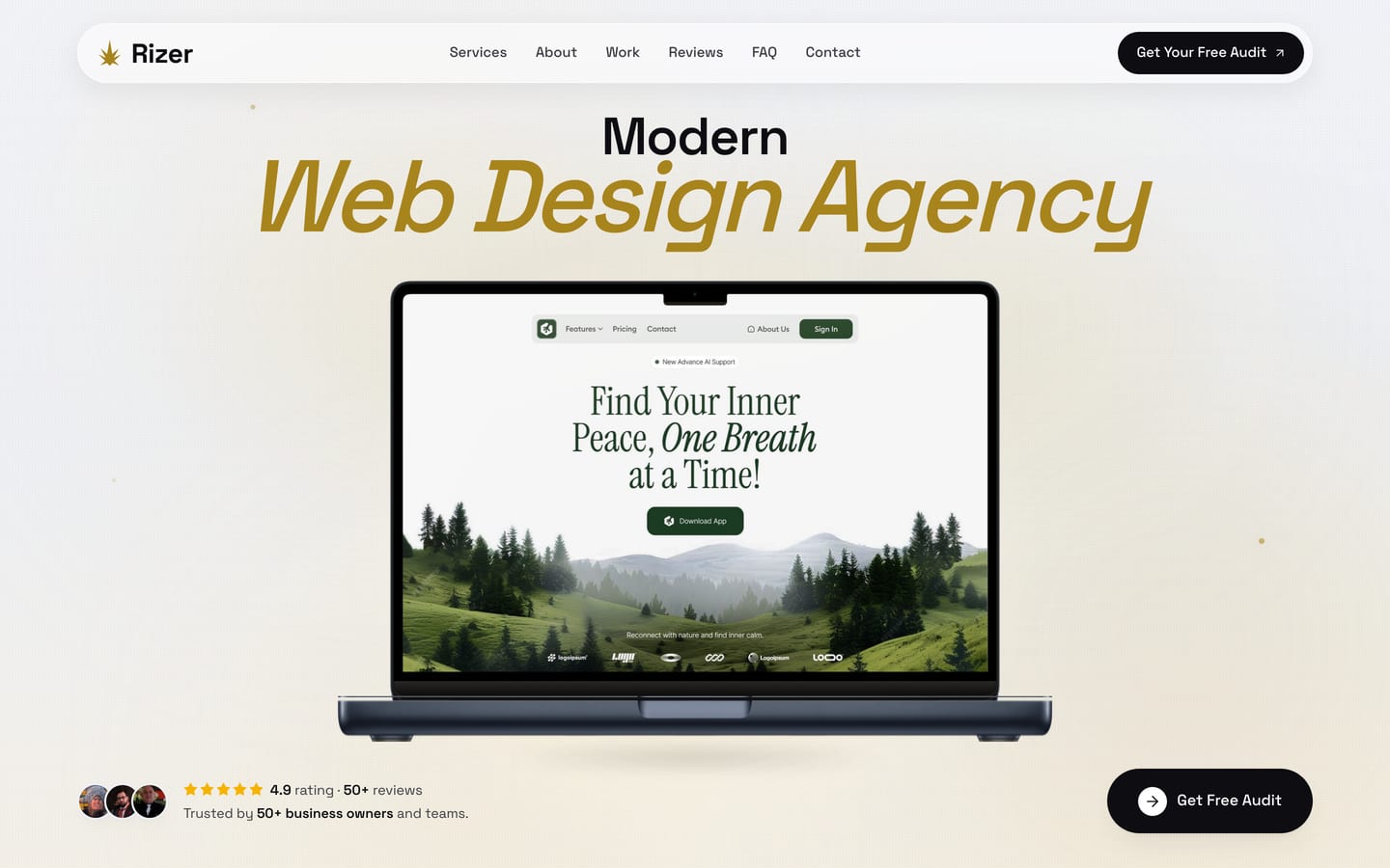 The Rizer website