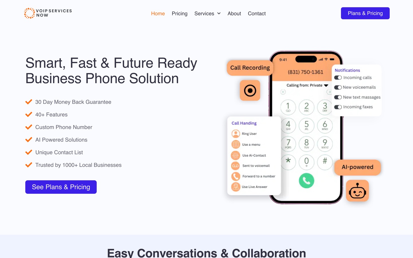 VoIP Services Now website